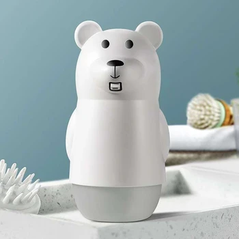 Новый дозатор мыла в форме милого Медведя, Инфракрасный датчик, бесконтактный дозатор мыла, 10 унций / 300 мл, USB Перезаряжаемый дозатор пенящегося мыла,
