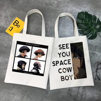 Ковбойские сумки Bebop Spike из японского аниме и манги, сумки через плечо, повседневные сумки для покупок, женская сумка, женская элегантная холщовая сумка