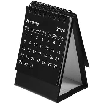 Мини-настольный календарь на 2024 год, Настольный Декор, Настольные Украшения для ежедневной бумаги, Офисный Настольный Календарь для домашнего офиса