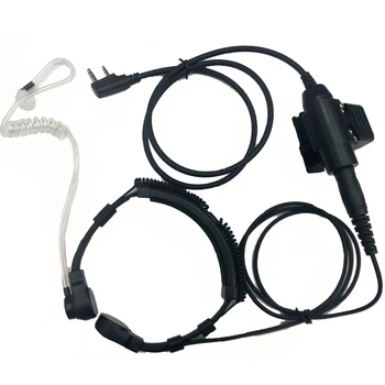 Микрофон для портативной рации, тактический горловой микрофон, наушник, гарнитура, штекер НАТО для Kenwood Baofeng UV-5R