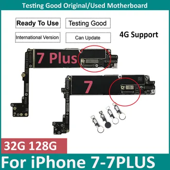 Разблокированная Материнская плата Оригинальная Для iPhone 7 Plus Разблокируйте Бесплатную Логическую Плату iCloud С Touch ID Mainboard 32G 128G