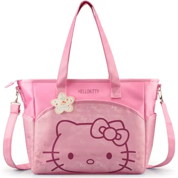 Сумка Sanrio Hello Kitty, милая дорожная сумка для отдыха, мультяшная водонепроницаемая сумка через плечо сверхбольшой емкости, дисперсионная сумка-мессенджер