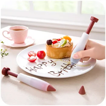 Силиконовая пищевая ручка для письма, инструменты для украшения шоколада, форма для торта, кондитерские насадки для глазури, кондитерские насадки для выпечки тортов