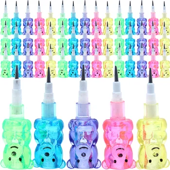 Складываемые пластиковые карандаши Ciieeo с изображением медведя - 10 шт. цветных карандашей для подарков на День рождения