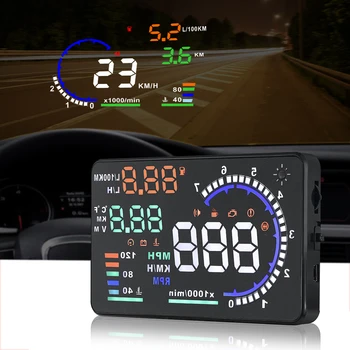 Головной дисплей A8 OBD Автомобильный универсальный проектор скорости автомобиля HD Портативный экран дисплея автомобиля HUD Автомобильные Аксессуары