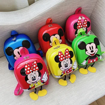 Детская школьная сумка Disney с Микки Маусом для мальчика из детского сада, новый рюкзак в виде яичной скорлупы для ребенка 1-3 лет, рюкзак для милой девочки