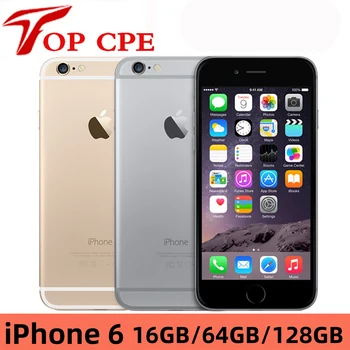 Оригинальный Apple iPhone 6 Разблокирован Двухъядерным 4,7-дюймовым IOS 16/64/128 ГБ ROM 1,4 ГГц 8MP 3G 4G LTE Используется Мобильный Телефон с отпечатками пальцев