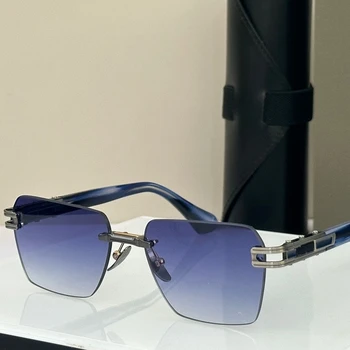 Роскошные солнцезащитные очки из нержавеющей стали в стиле технологий будущего из нержавеющей стали без оправы Polygon Мужские оптические женские очки AAA + высокого качества