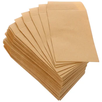 Коричневые маленькие конверты из крафт-бумаги, конверты для подарочных карт, для хранения мелких предметов, 10-сантиметровая подарочная карта для монет, Крафт-бумага