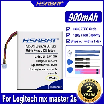 Аккумулятор HSABAT 533-000120 емкостью 900 мАч для Logitech mx master 2s, MX Anywhere 2, Anywhere 2S, MX Ergo Batteries