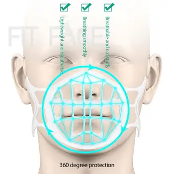 1шт Новый силиконовый держатель для маски, внутренняя поддержка 3D маски с ушным крючком, защита от падения и растачивания