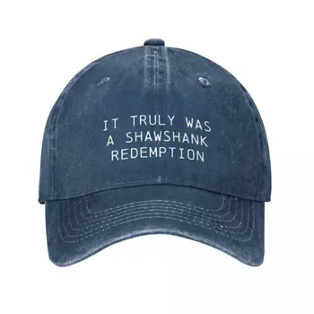 Truly Was a Shawshank Redemption (белый текст) Ковбойская Шляпа С капюшоном и помпонами, дропшиппинг, гольф, роскошная женская шляпа, мужская