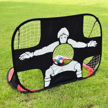 Складные футбольные ворота, портативные тренировочные ворота, детская сетка для футбольных мишеней с сумкой для переноски, подвижный игрушечный футбольный мяч для тренировок на открытом воздухе