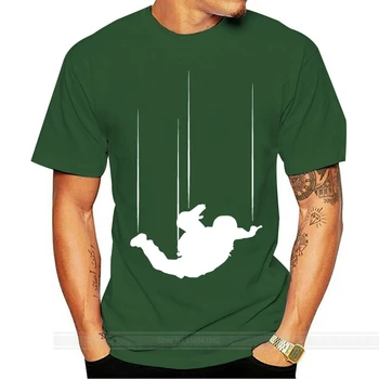 Новая летняя Модная Мужская футболка Для прыжков с парашютом и свободного падения, Повседневная Хлопковая футболка