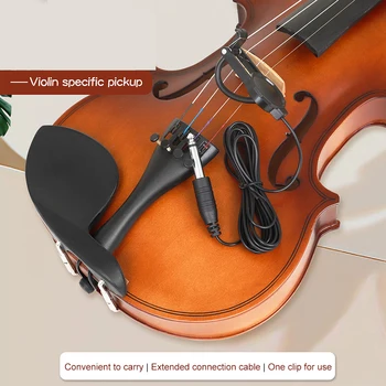 Аудиоразъем для звукоснимателя для скрипки, длина кабеля для звукоснимателя 2,8 м, Простая настройка музыкальных инструментов