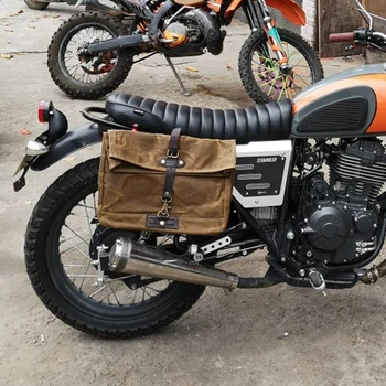 Винтажная мотоциклетная седельная сумка из натуральной кожи, седельная сумка, водонепроницаемая боковая сумка для мотокросса, ретро Носимый багаж для мотоцикла, чемодан