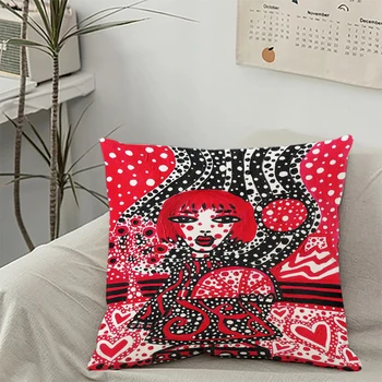 Декоративные Наволочки для Дивана Y-Yayoi Kusamas Art Pillowcase Decor 40x40 Чехол Для Подушки 45*45 Украшение Автомобиля Pilow Cases Body