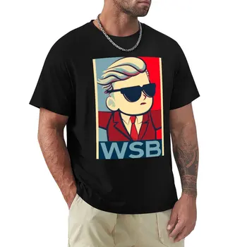 WallStreetBets - Футболка WSB с принтом животных для мальчиков, топы больших размеров, мужские футболки