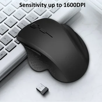 Черно-серая мышь ноутбук офисный бизнес-компьютер эргономичная мышь беспроводная вертикальная мышь 2.4 G USB оптическая мышь