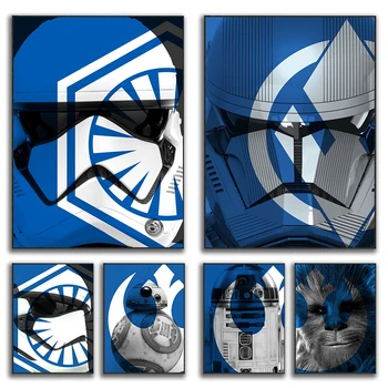 Плакаты Disney Star Wars Blue Stormtrooper Trooper DIY Painting By Numbers Ручная Роспись Маслом Холст Для Рисования Уникальный Подарок