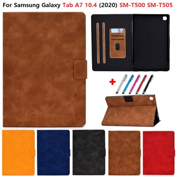 Для Samsung Galaxy Tab A7 Чехол 2020 10 4 дюймов SM-T500 T505 Подставка Funda Для планшета Samsung A7 2020 Чехол T500 Винтажная Книга Etui