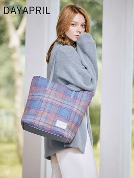 harris женский британский стиль, полный темперамент, портативная винтажная сумка-тоут большой емкости