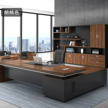 Новое поступление мебели для менеджеров 2023 года, Индивидуальный L-образный стол генерального директора, офисная мебель Современная