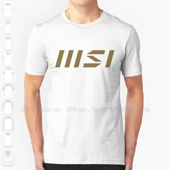 Повседневная футболка с логотипом MSI, футболки из высококачественного графического материала из 100% хлопка