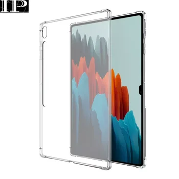 Прозрачный чехол для Samsung Galaxy Tab S8 S9 Ultra 14,6 дюймов Tab S9 + S8 + S7 + S7 FE 12,4 дюймов Мягкая Крышка Подушки Безопасности из Тпу Funda