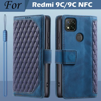Для Xiaomi Redmi 9C Case Роскошный Кожаный Бумажник Чехол Для Телефона Xiaomi Redmi 9C NFC case Redmi 9C Cover 9 C Etui Flip Coque Fundas