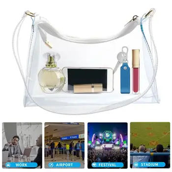 1 шт. спортивная сумка через плечо, многофункциональные Ключи, губная помада, солнцезащитные очки, держатель для хранения, женская Мужская прозрачная сумка-мессенджер для путешествий