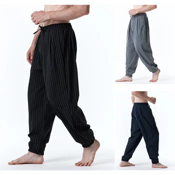 2023 Оригинальный дизайн, новые мужские повседневные брюки в полоску, мужские модные свободные брюки Harlan