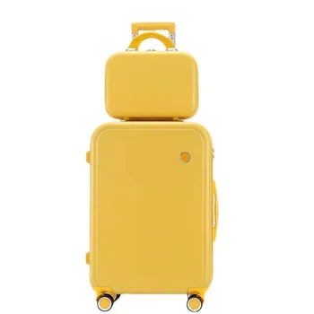 Macaron Color Fashion Luggage Ins Интернет Новая Тележка Пароль Чемодан Устанавливает Маленькие 20 Дюймовые Посадочные Чемоданы