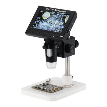 1000-кратный цифровой электронный микроскоп с интерфейсом USB, портативный цифровой микроскоп с 8 светодиодами, 4,3-дюймовый экран DM4 для чтения сварочных данных