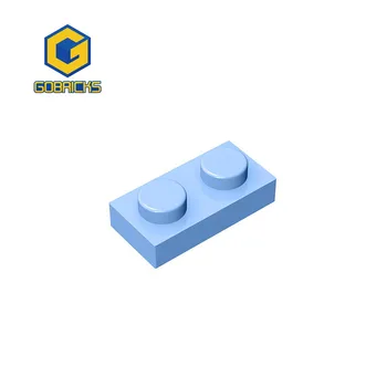 Gobricks MOC Собирает Пластину частиц 1 x 2, Совместимую с 3023 6225 DIY Строительными блоками Particle Kid Puzzle Toy Gift