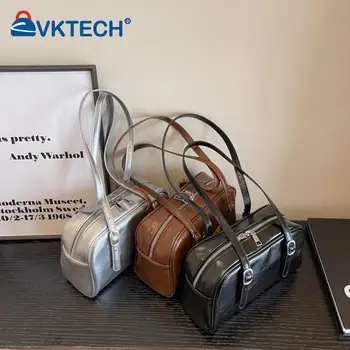 Женская бостонская сумка, однотонная модная сумка с регулируемым ремешком, сумка-портмоне, сумка подмышками для работы, покупок и путешествий