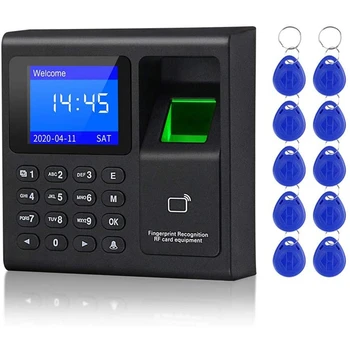 Биометрическая Система Контроля доступа RFID RFID Клавиатура USB Система Отпечатков Пальцев Электронные Часы Времени Машина Посещаемости