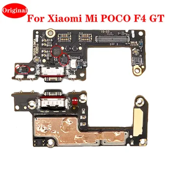 Оригинал для Xiaomi Mi POCO F4 GT Порт док-станции для быстрой зарядки USB Разъем для микрофона Гибкий кабель Запасные части для платы зарядки