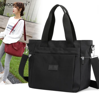 Нейлоновая женская сумка, повседневные роскошные сумки большой емкости, женская сумка-мессенджер, модная сумка через плечо, женская сумка на ремне.