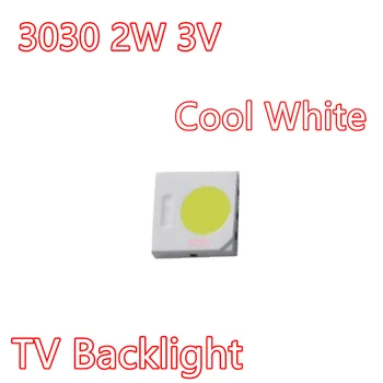 50ШТ ТВ Подсветка 2 Вт Высокой Мощности LED 3030 3V SMD LED ЖК-Подсветка Бусины Маленькая Поверхность Освещения Флип-Чип Холодный Белый Свет