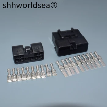 shhworldsea 10-контактный разъем 4,8 мм для мужчин и женщин с герметичным разъемом для автоматического электрического провода с контактами 6098-0154 6098-0156