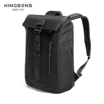 Рюкзак Kingsons в городском стиле для мужчин, 15,6-дюймовый рюкзак для деловых поездок с ноутбуком, с Usb-портом для зарядки, водонепроницаемый, износостойкий
