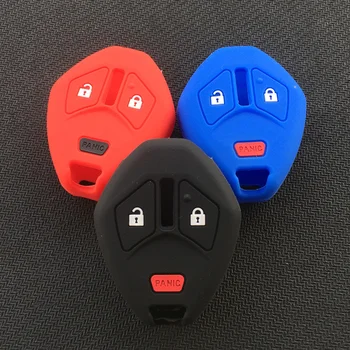 силиконовый резиновый чехол для автомобильных ключей, набор держателей для Mitsubishi Lancer Galant, ключ с 3 кнопками