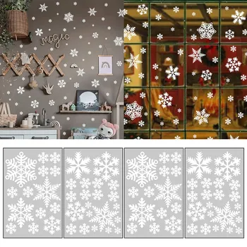 Рождественские наклейки принцессы 4ШТ рождественских наклеек на стену Белые шестиугольные зеркала в виде снежинок для стены на наклейке Stay Focused на стену