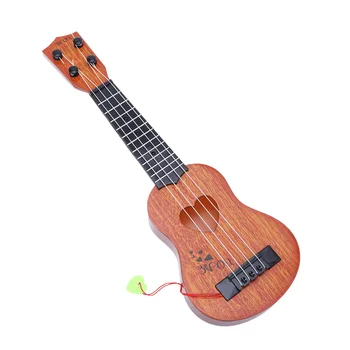 Детские Музыкальные инструменты небольшого размера, имитирующие гавайскую гитару, мини-игрушка для игры на гитаре с четырьмя струнами