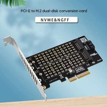 Поддержка M-key M.2 NVME SSD для адаптера PCI-EX4 B/M-key M.2 ngff-SSD для адаптера Sata M2 для PCIE с двумя отсеками Карты расширения