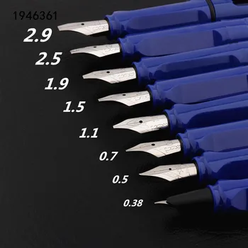 Высококачественная 777 синяя авторучка с каллиграфическим пером различных размеров, канцелярские принадлежности для школьников, чернильные ручки