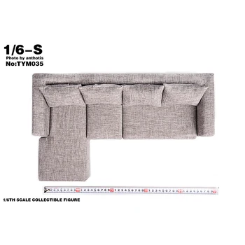 В наличии Модный хлопчатобумажный льняной диван в масштабе 1/6, модель TYM035, мебель, реквизит для сцены, аксессуары, подходящие для больших сцен