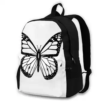 Бабочка, черно-белая бабочка. Школьные сумки, рюкзак для ноутбука, бабочка, бабочки, моль, племенной улов, сбор