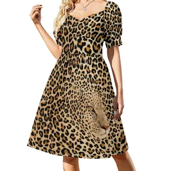 Новое скрытое леопардовое платье без рукавов элегантные и красивые женские платья Женские платья женское вечернее платье 2023 Женское платье